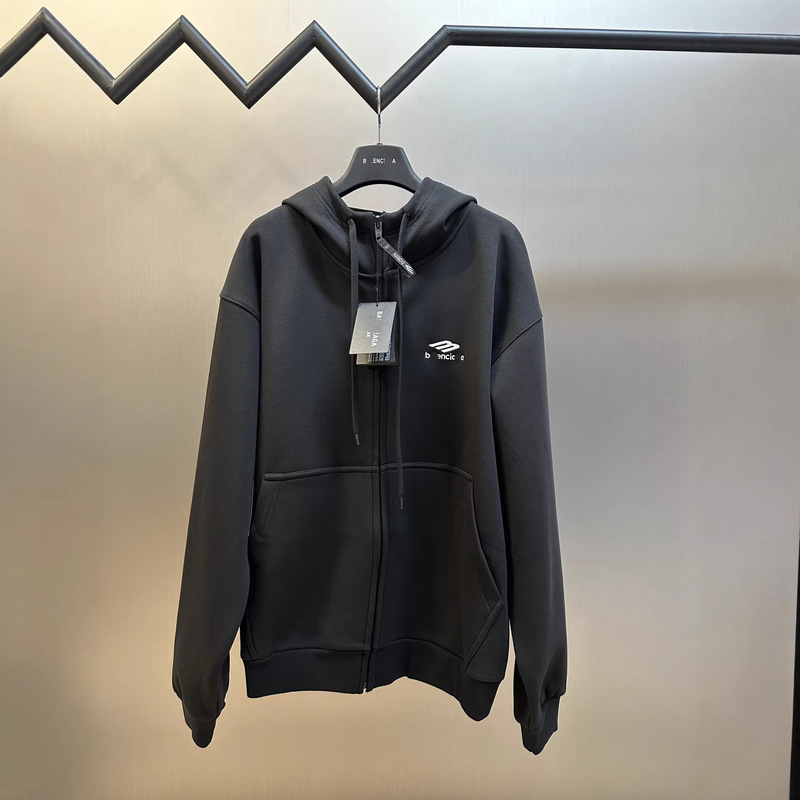 Cross-Border Dior Paris B-Brand Ski Series Velvet Fleece Hooded Double-Zip Sweatshirt with 3m Letter Embroidery for Men