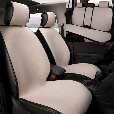 Four Seasons Pad, for All Seasons, Linen Car Seat - beige-standard-edition-rear-bench-seating-general