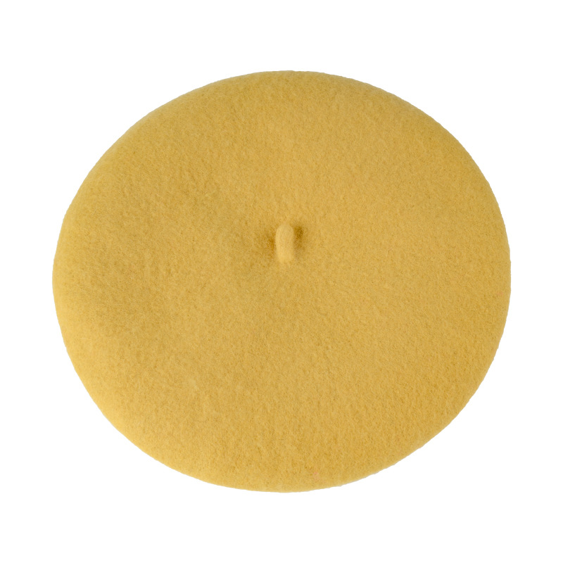 Unisex Wool beret Autumn-winter vintage woolen painter's hat Winter hat Lady's bud hat_voghion.com