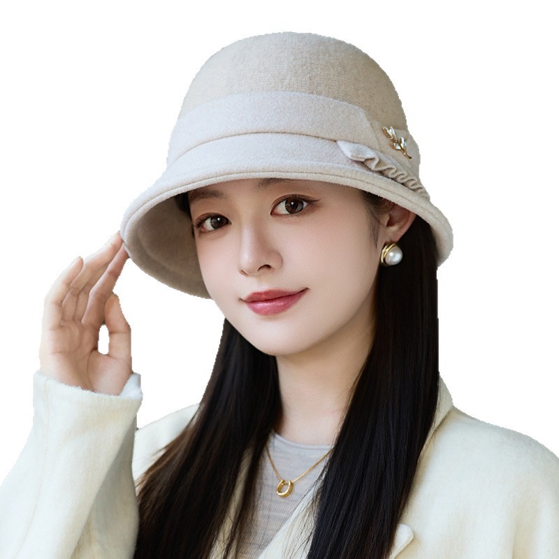 中老年时尚盆帽女秋冬优雅保暖礼帽新款气质渔夫帽显脸小时尚百搭|undefined