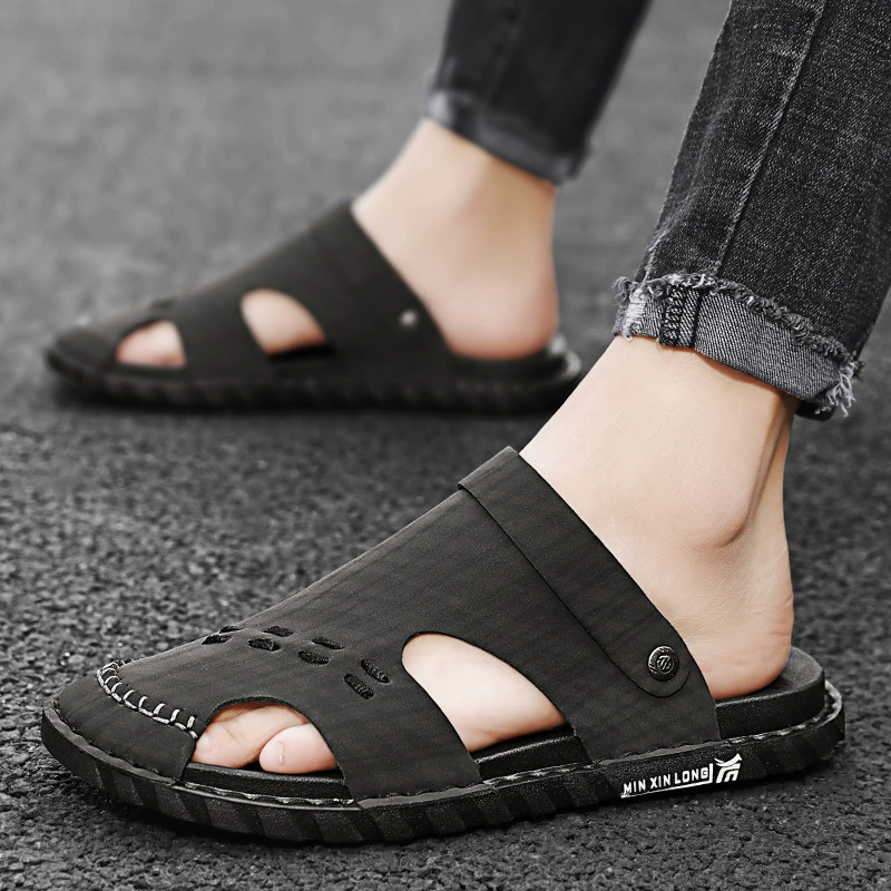 Пляжные мужские сандалии носить летом, спорт и отдых, комфорт на открытом воздухе, износостойкие легкие, мягкие подошвы для мужчин