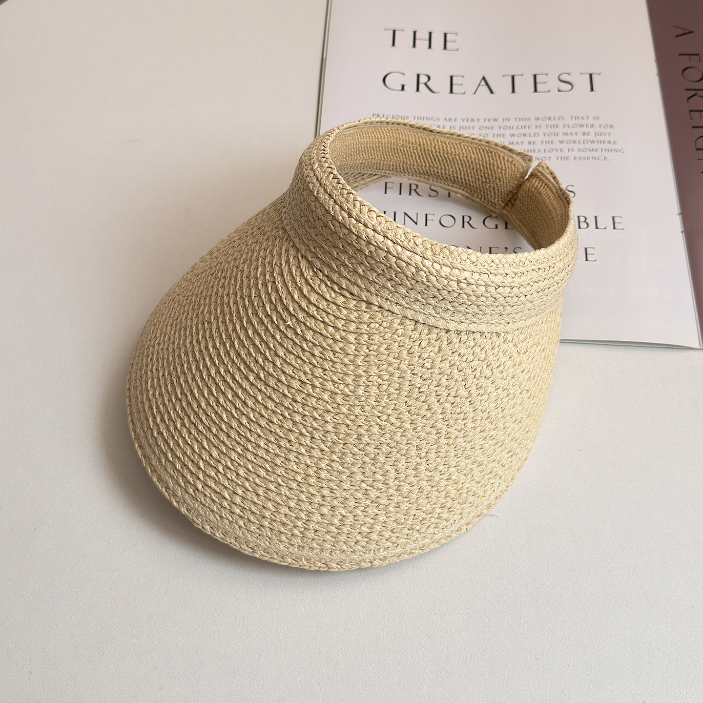 Dames zomerzonneklephoed, casual, stijlvol, geschikt voor buitenactiviteiten en reizen. Veelzijdige strohoed._voghion.com