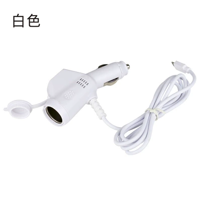 Factory wholesale car three-in-one charger with cigarette lighter dual USB interface with Android head mobile phone charging cable (Siqaret yandırıcısı) - set-white