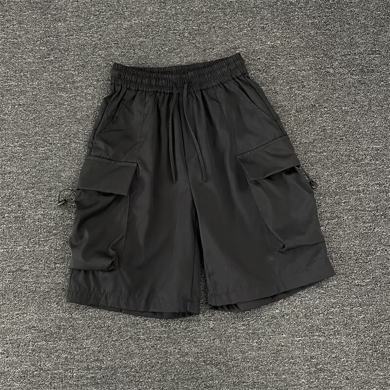 Japanese Retro Street Style Multi-Pocket Cargo Shorts for Men, Summer Loose Versatile Casual Dopamine Mid-Length Shorts