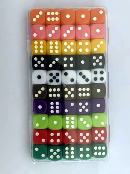 In-stock 16mm solid color acrylic dice, game pieces accessories, dice and tokens wholesale plastic dice