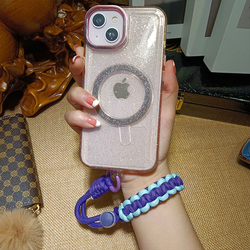 Cordón corto de muñeca hecha a mano de celebridades de Internet, color mezclado innovador, cordón para teléfono móvil anti-pérdida, llave para cámara, cordón para teléfono móvil, tarjeta