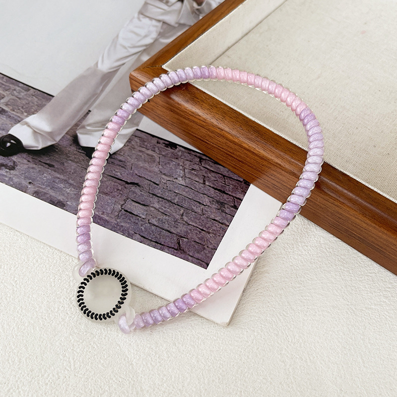 Pink-purple telephone, headband, gradient