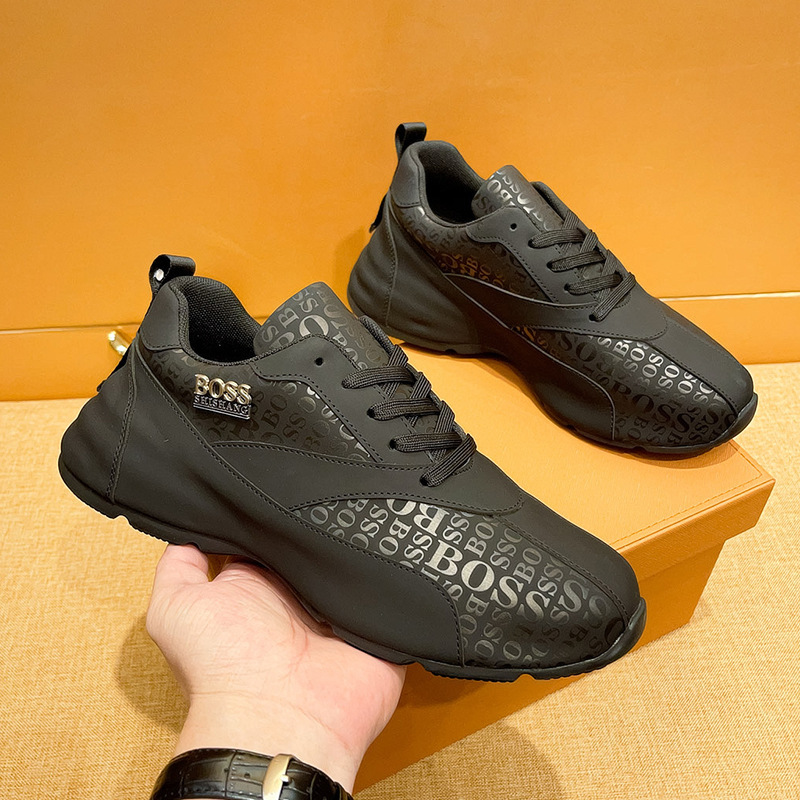 轻奢潮男鞋春夏潮牌真皮透气休闲运动鞋子男士厚底增高老爹鞋