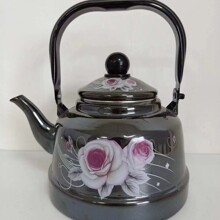1.1L搪瓷烧水壶 泡茶壶 煮咖啡 黑色系列