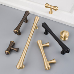 創意家具五金衣櫥櫃門黃銅拉手簡約新款衣鞋櫃酒櫃抽屜純銅把手