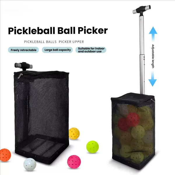 New Xuka Casi Pickleball Ball Picker Large Capacity Storage Ball Bag Tennis Big Red Ball Picker Portable