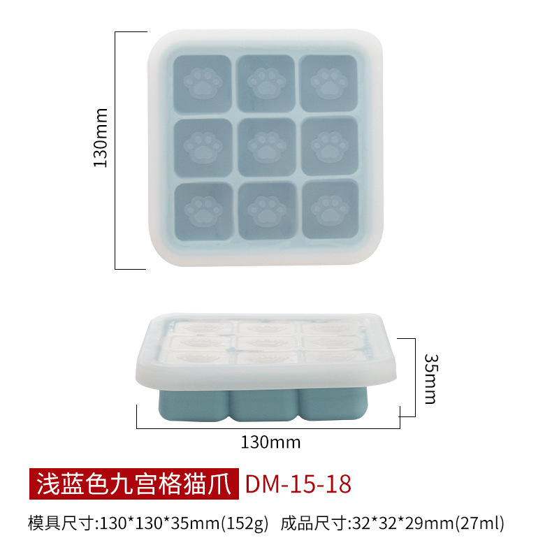 Sanxin garra bandeja de hielo Dispositivo de almacenamiento de hielo de silicona multifunción jalea suplemento alimenticio pastel al vapor caja de silicona procesamiento personalización