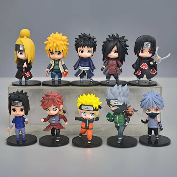 Naruto Handmade Xiao organiza muñecas de dibujos animados con tierra, modelos de juguetes, niños, estudiantes de anime de escritorio
