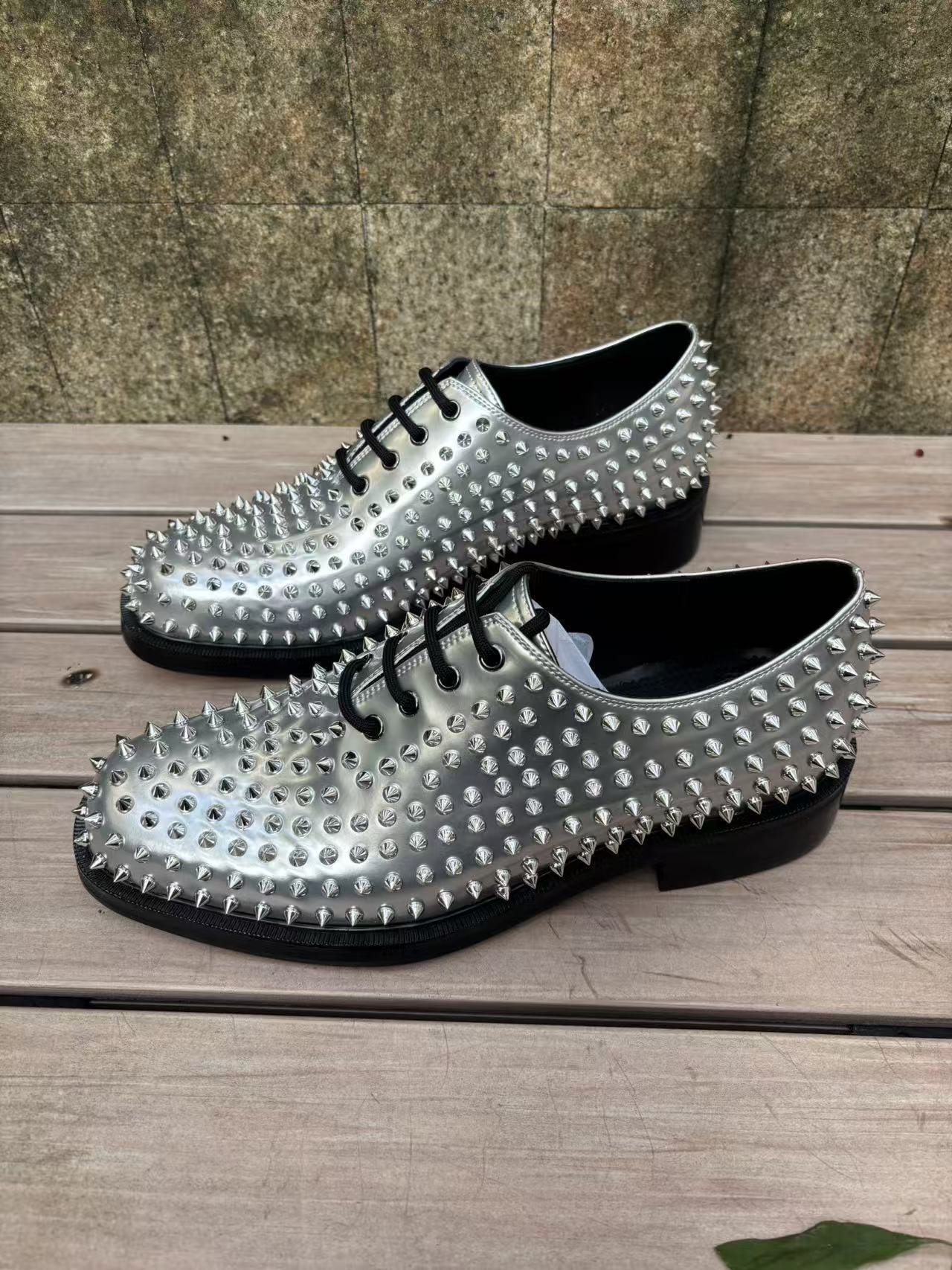 Men's Leather Pointed Toe Slip-on Shoes For Business And Wedding_voghion.com