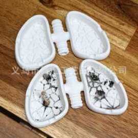 跨境创意破裂石纹烟灰缸 双槽装饰性烟灰缸