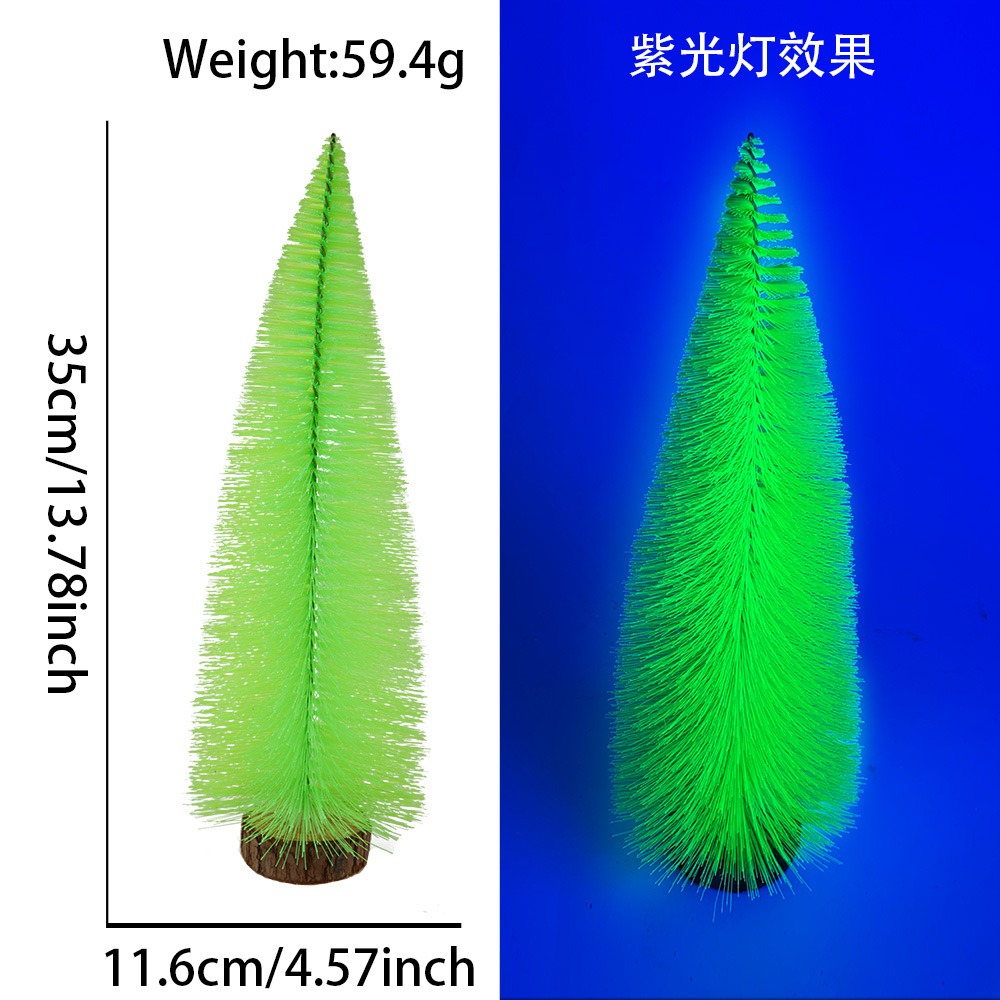 Amazonas mini árbol de Navidad fluorescente color pines de árbol de Navidad ventana decoración de escritorio imitación decoración de árbol pequeño
