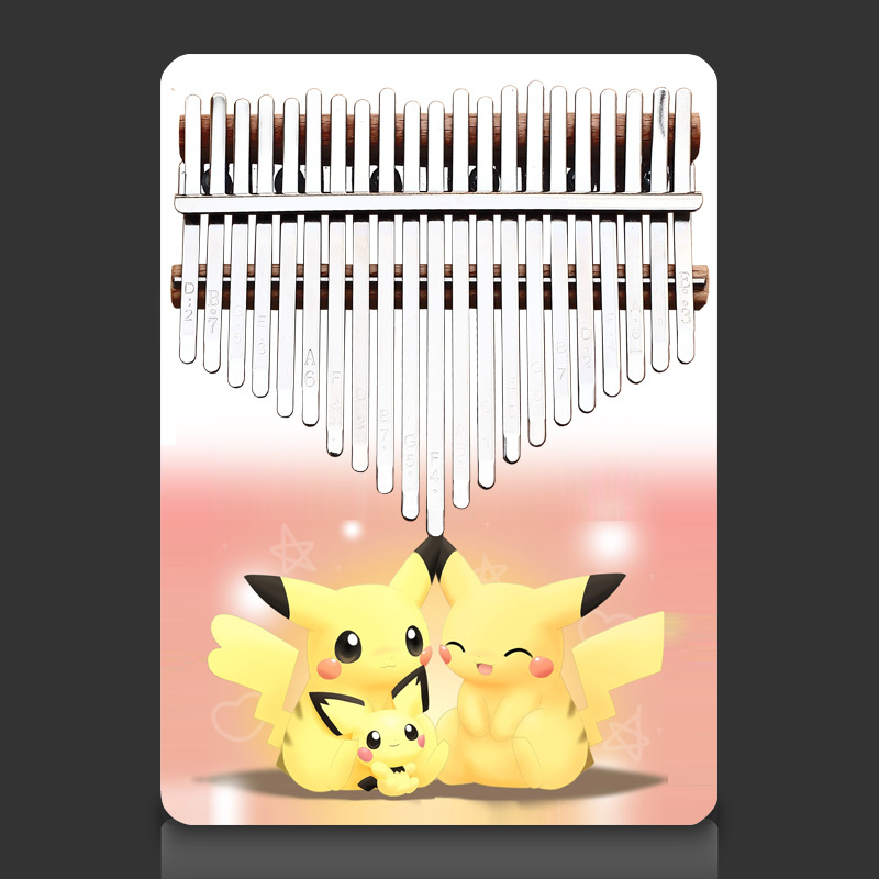 21音彩色拇指琴卡林巴琴便携式乐器初学者手拨琴现货OME外贸