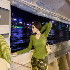 EIA一尧【钓系美人】气质毛针织衫女秋纯欲钓系显瘦蕾丝长袖上衣