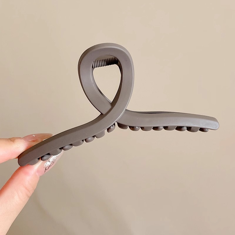 Extra-grande 15cm cabello más tiburón clip temperamento esmerilado agarrar clip de cabello de cabeza detrás de la tarjeta de cabello de cabello