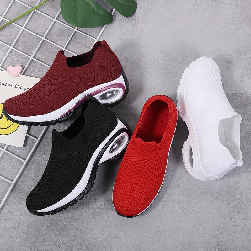 Casual Women's Shoes New Air Cushion Rocking Sole Shoes Women's Thick-Soled Single Shoes Mother's Shoes Dance Shoes Large Size Socks Shoes Wholesale Casual Women's Shoes New Air Cushion Rocking Sole Shoes Women's Thick-Soled Single Shoes Mother's Shoes Dance Shoes Large Size Socks Shoes Wholesale