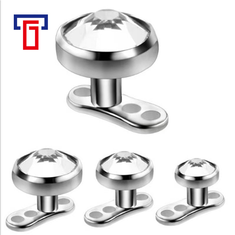 Pointed titanium steel lip stud product view