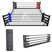 昂天工厂定制折叠拳击台便捷式落地拳击台散打擂台折叠收纳拳台