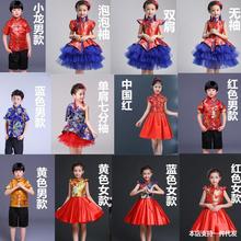 兒童古箏演出服女童中國風小學生舞蹈服名族樂器集體合唱表演服裝