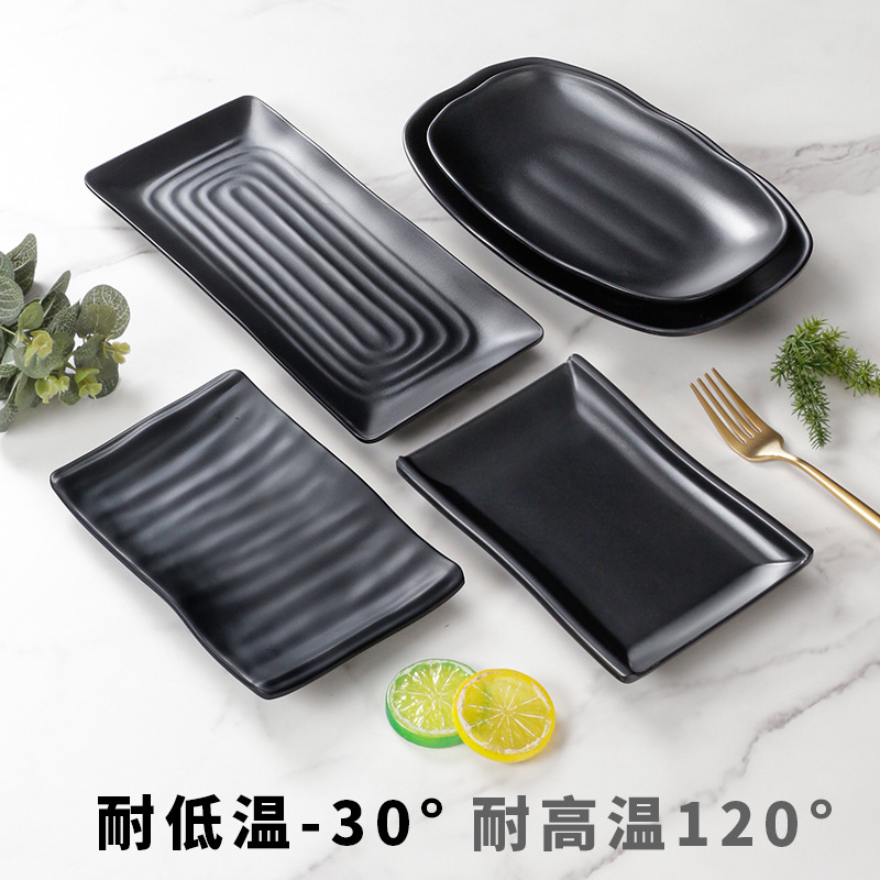 Vajilla de melamina Placa de porcelana de imitación olla caliente tienda de barbacoa plato especial plato de plástico comercial plato frío pinchos fritos Placa de barbacoa