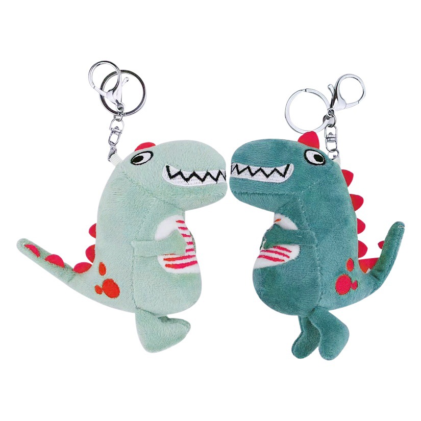 Dibujos Animados lindo muñeca pequeño dinosaurio colgante bolsa colgante muñeca dinosaurio llavero verde muñeca felpa dinosaurio