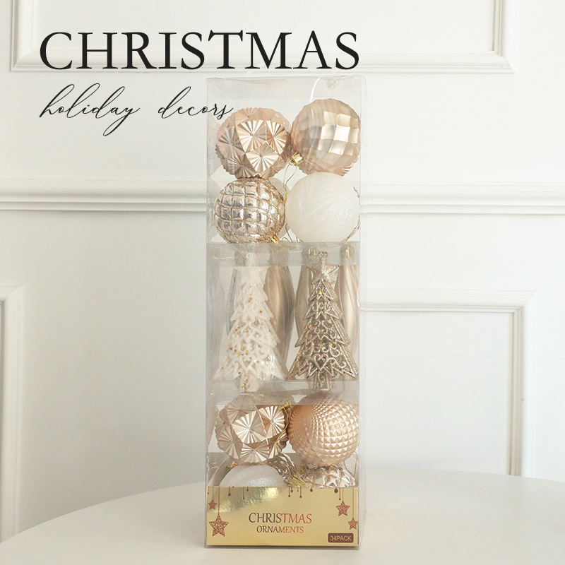 Navidad nuevo diseño creativo dibujado a mano con forma especial set de bolas de Navidad decoración de Navidad decoración de árbol de Navidad