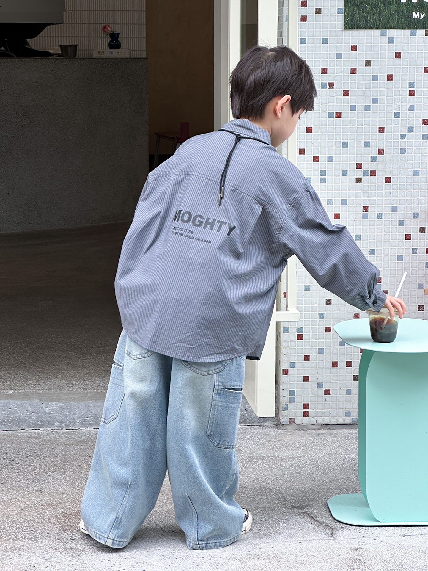 McCarthy ropa infantil camisa de niño camisa a rayas para niños 2025 nueva primavera y otoño ropa de niño superior de otoño