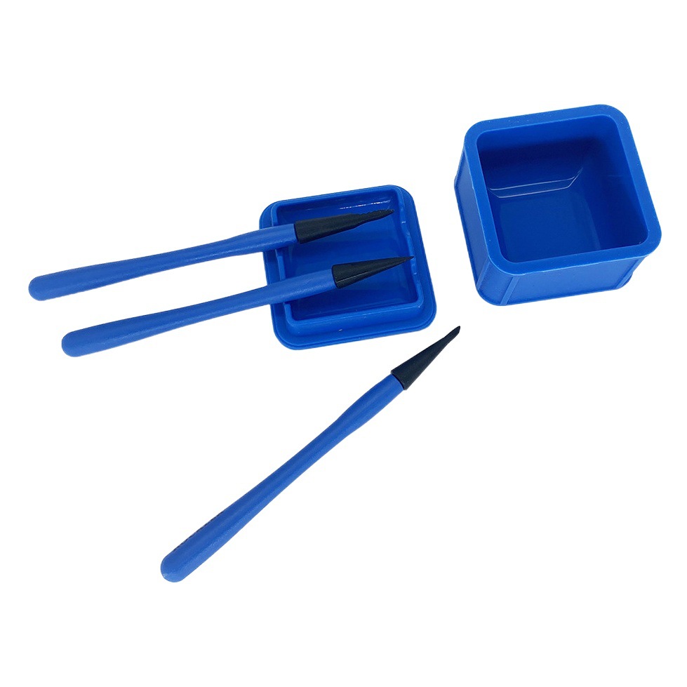 Agente de retención de pegamento caja de silicona para trabajar la madera pegamento de látex blanco caja de almacenamiento temporal pegamento pluma pegamento herramienta de pincel