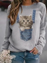 2024独立站外贸欧美圣诞节跨境新款圆领长袖套头休闲印花加绒卫衣