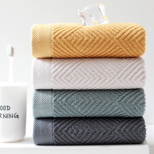 Three baby household gifts cotton adult face and hands for men and women soft absorbent embroidery square bath towel wholesale