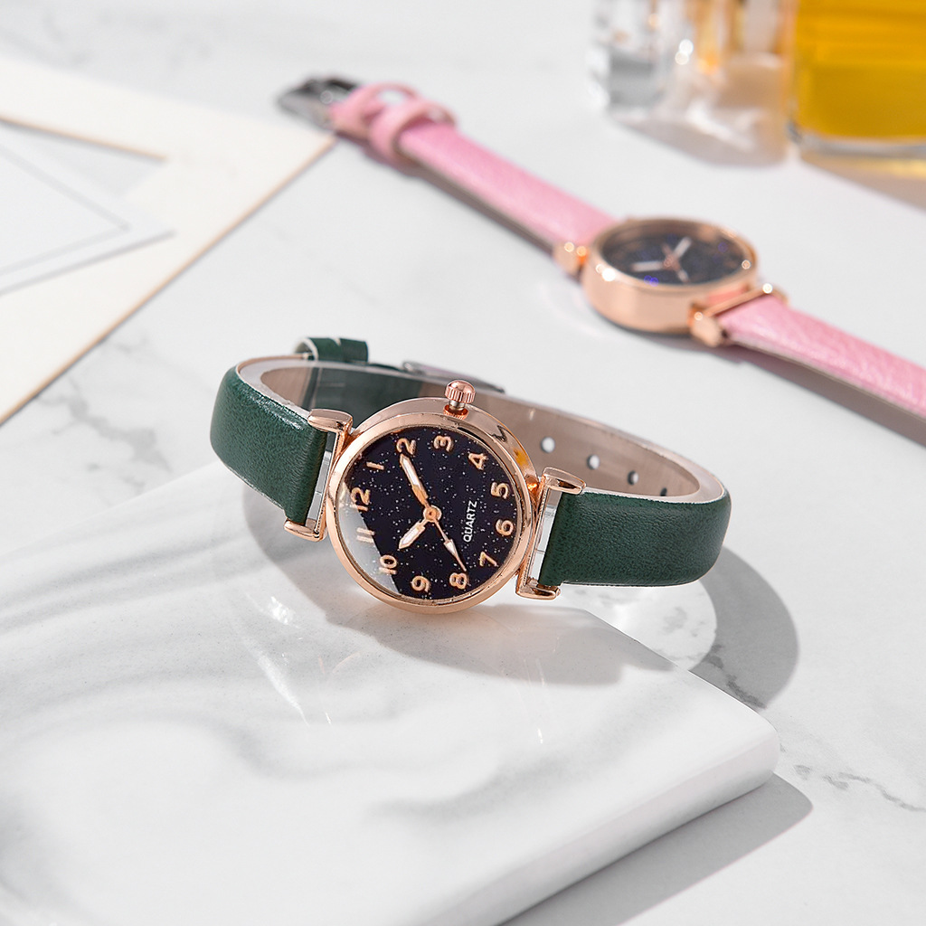 New Ins Disc Casual Women's Watch Fashion All-match Simple Student Quartz Women's Watch Wristwatch Set_voghion.com