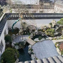 太湖石批发假山流水造景鱼池制作产地直销 太湖石水系驳岸免费E18