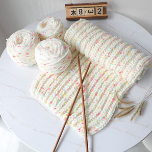 Радужный плетеный шарф ручной работы, клубок пряжи подходит для мужчин и женщин для друга, «сделай сам», оптовые продажи
