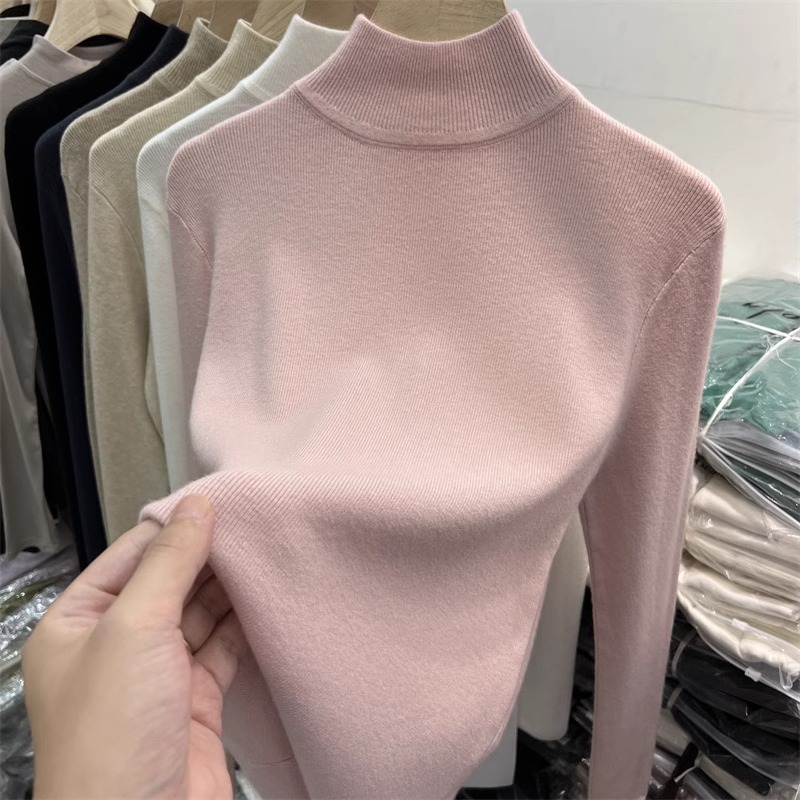 210g Weight Long Sleeve Sleeve Length Pullovers Placket Type Polyester Fabric Type Regular Top Length Sweater Tops Type Daily Occasion High Neck Neckline Slim Fit Type Stripe Pattern Winter, Autumn Season Women's Gender Elegant Style Wholesale Women's Elegant Stripe Long Sleeve Sweaters & Cardigans 无