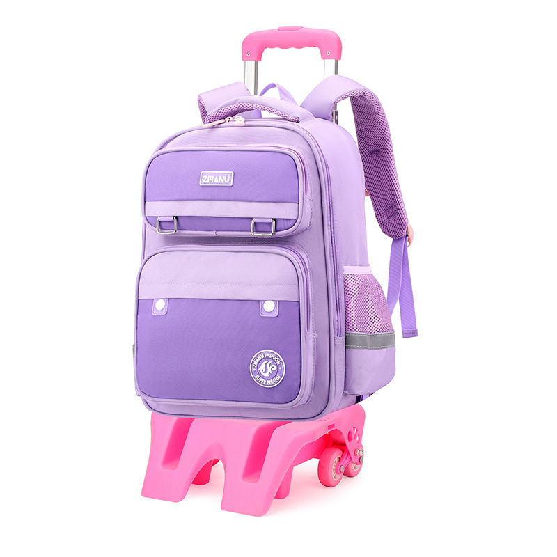 Pescado natural nuevo tirón mochila al por mayor escaleras mochila de estudiantes 3 - 6 grados antidesgaste