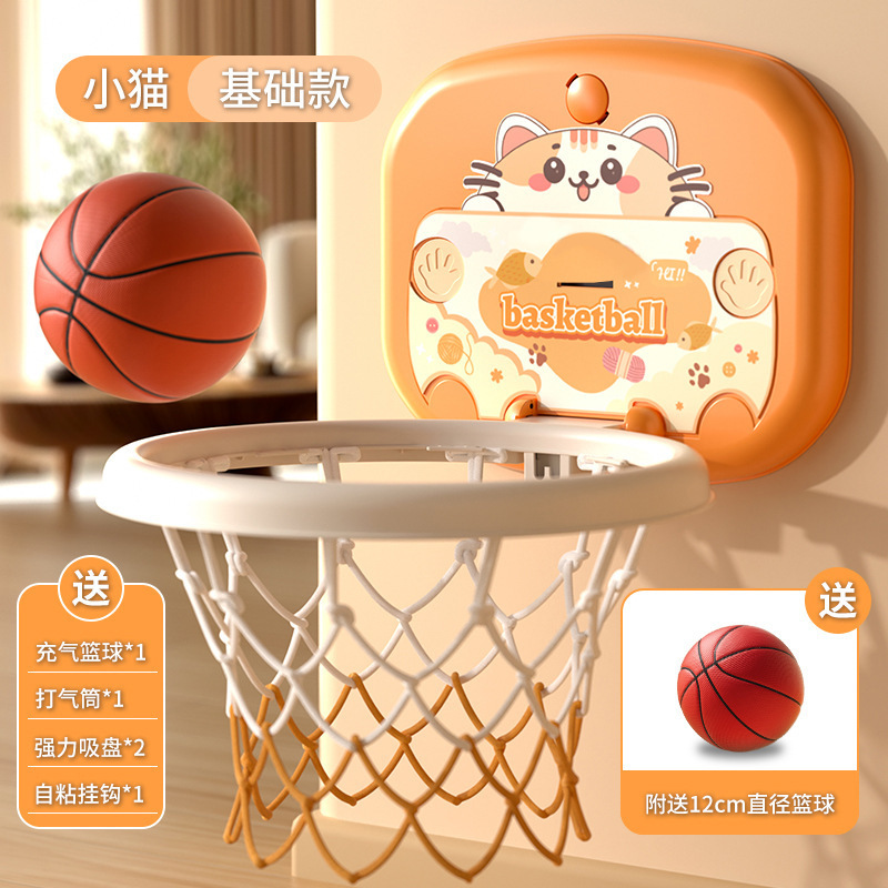 Niños en el interior casero tiro marco de baloncesto estante de baloncesto casero juguetes de baloncesto plegables almacenamiento puntuación para niños