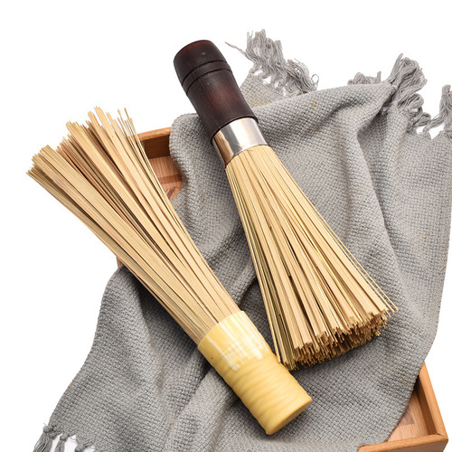 Bamboo long handle dishwashing pot brush commercial kitchen cleaning pot brush hotel restaurant oblique bamboo pot brush old-fashioned cooking broom