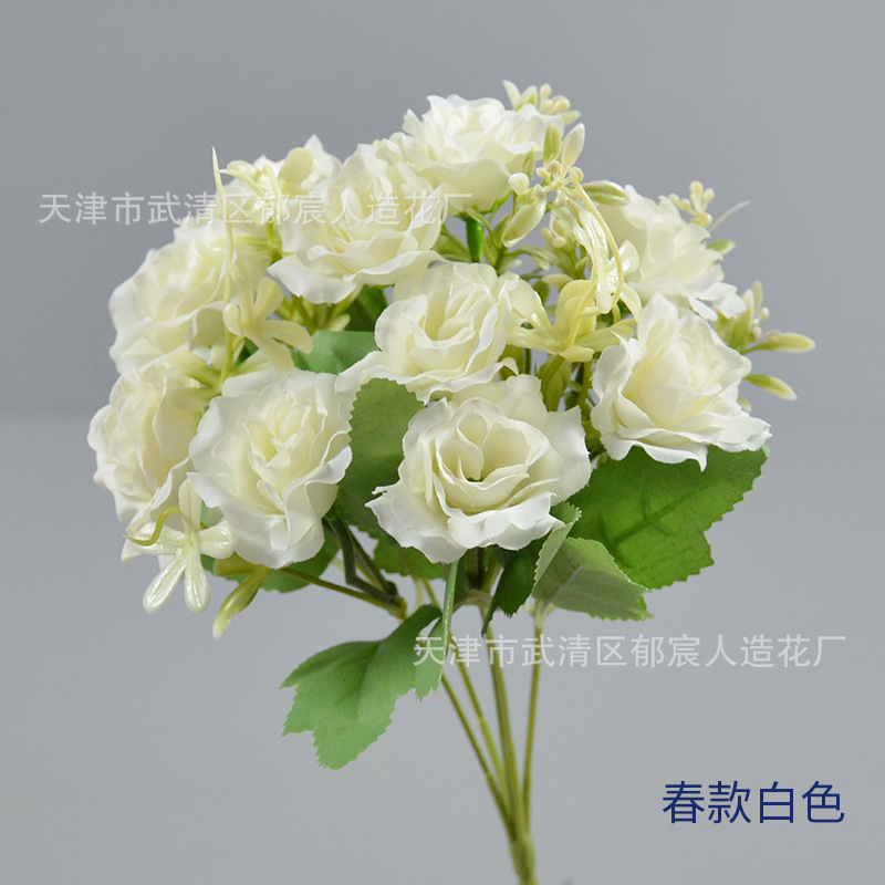 22 rosas de diamante paquete de otoño primavera corona floral centro comercial vitrinas para colocar sala de estar comedor decoración