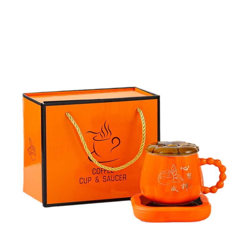 Caja de regalo de tazas de temperatura constante, tazas cálidas de dibujos animados, tazas de cerámica, logotipo personalizado, regalos de alta calidad