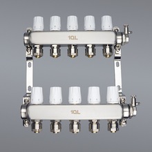 不锈钢分水器304家用新款地热地暖管放水阀大流量地暖分水器套阀