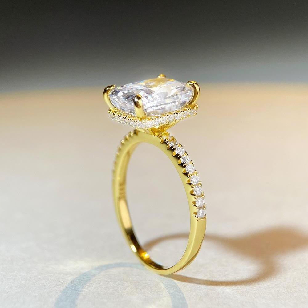 Fashion Geometric Sterling Silver Plating Zircon Rings 1 Piece