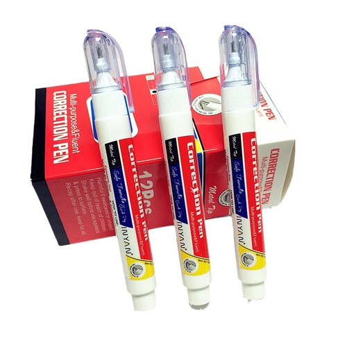 Yingyuan CP-1609 Correction Fluid Pen Pen Type Correction Fluid Iron Tip Correction Fluid Stationery Office Wholesale 7ml