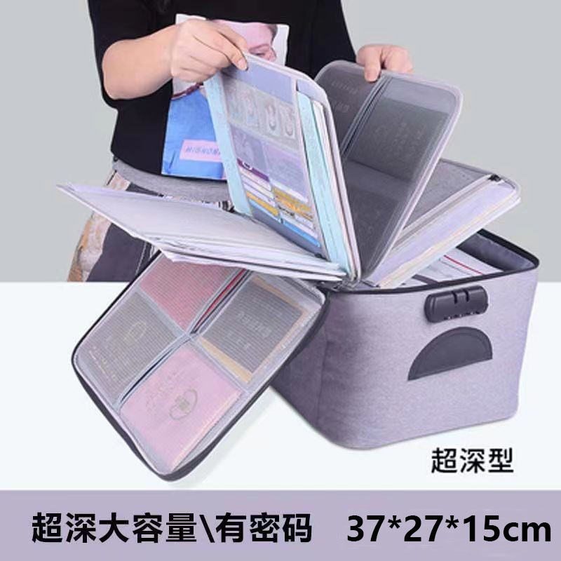Bolsa de almacenamiento de certificados bolsa de almacenamiento de gran capacidad de múltiples capas caja de almacenamiento de archivos familiares pasaporte titular certificado bolsa al por mayor