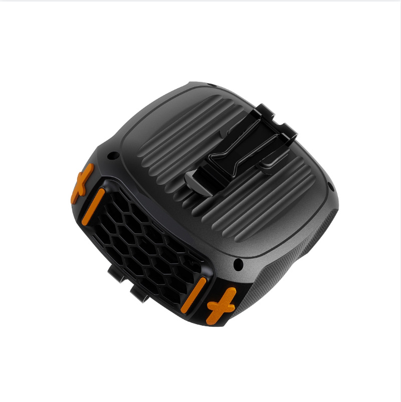 Ventilateur turbine portable grande capacité, conception à porter à la taille, longue autonomie, affichage numérique, lampe torche d'urgence_voghion.com