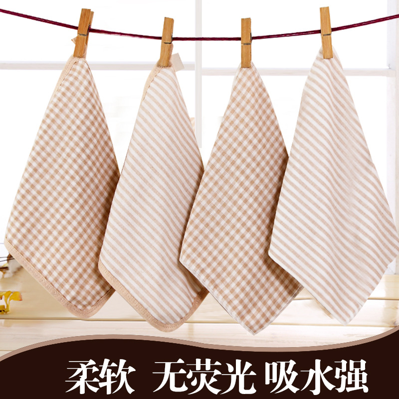 Baby Face Towel Four-Layer Colored Cotton Gauze Washcloth Newborn Saliva Towel 100% Pure Cotton Baby Products Cross-Border