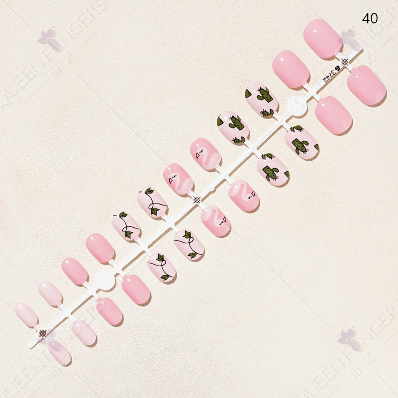 Nuevo manicure 24 piezas de banda de desgaste de uñas productos terminados manicure niños parches manicure productos terminados manicure